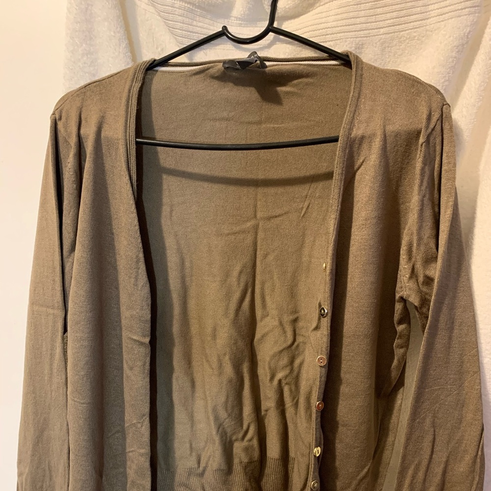 Green cardigan